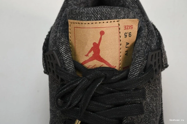 NRG Levis  Jordan Black 4 Levis Air AO2571-001 Denim Retro - 0503